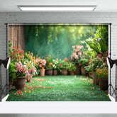 Lofaris Sweet Sunshine Floral Backyard Bokeh Spring Backdrop